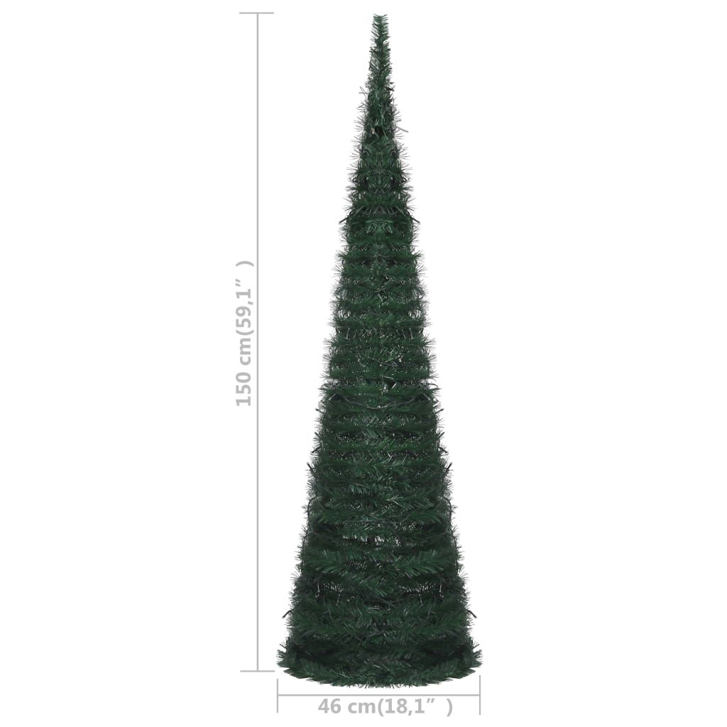 Sapin de Noël artificiel pré-éclairé avec guirlandes vert 150cm - Xios Store SNC