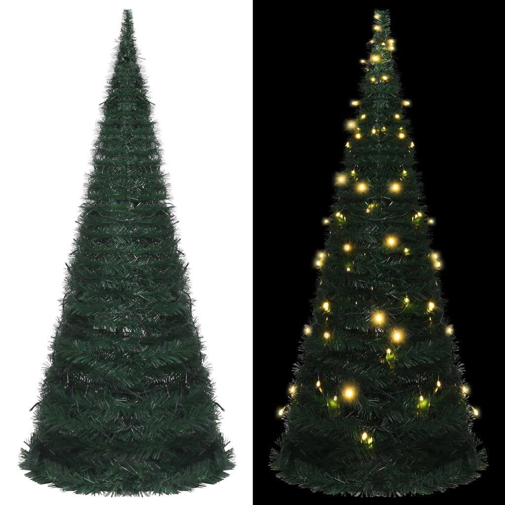 Sapin de Noël artificiel pré-éclairé avec guirlandes vert 210cm - Xios Store SNC