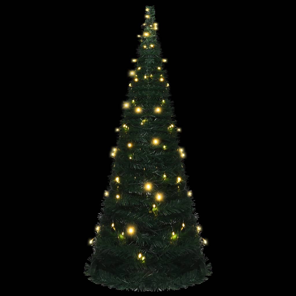 Sapin de Noël artificiel pré-éclairé avec guirlandes vert 210cm - Xios Store SNC