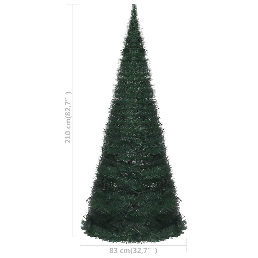 Sapin de Noël artificiel pré-éclairé avec guirlandes vert 210cm - Xios Store SNC