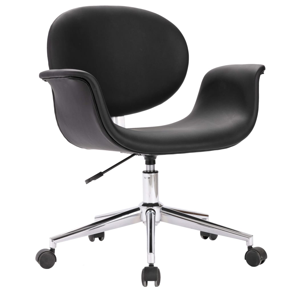 Chaise pivotante de bureau Noir Similicuir Chaises de bureau vidaXL   