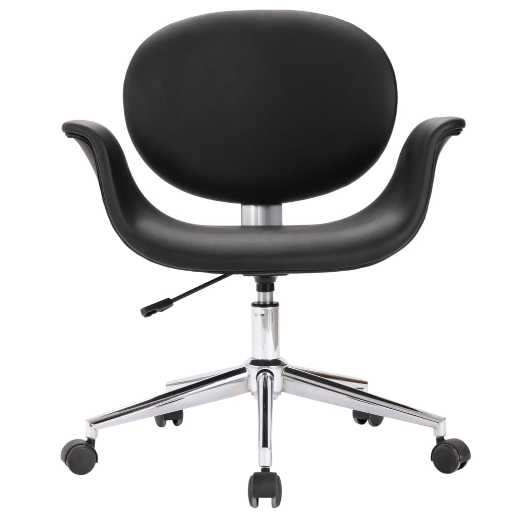 Chaise pivotante de bureau Noir Similicuir Chaises de bureau vidaXL   