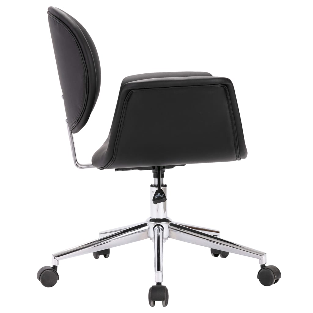 Chaise pivotante de bureau Noir Similicuir Chaises de bureau vidaXL   