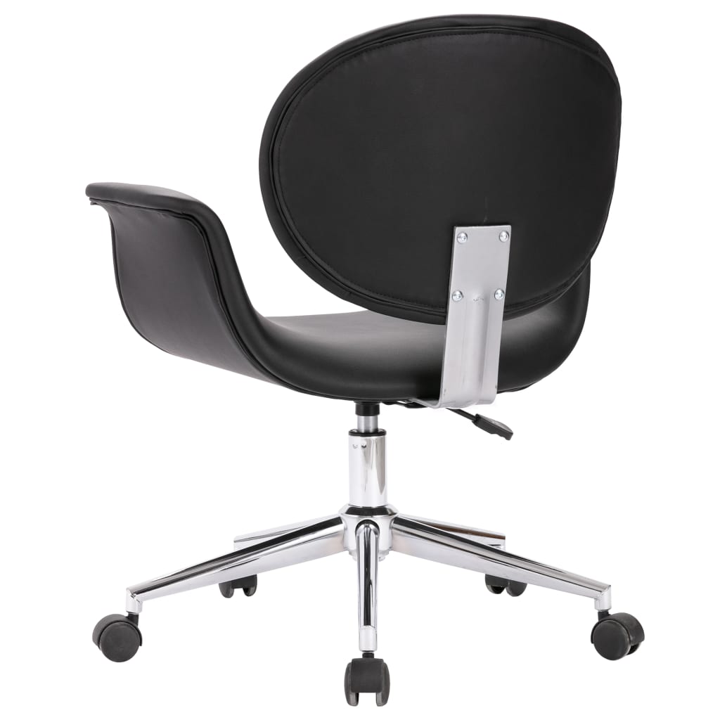 Chaise pivotante de bureau Noir Similicuir Chaises de bureau vidaXL   