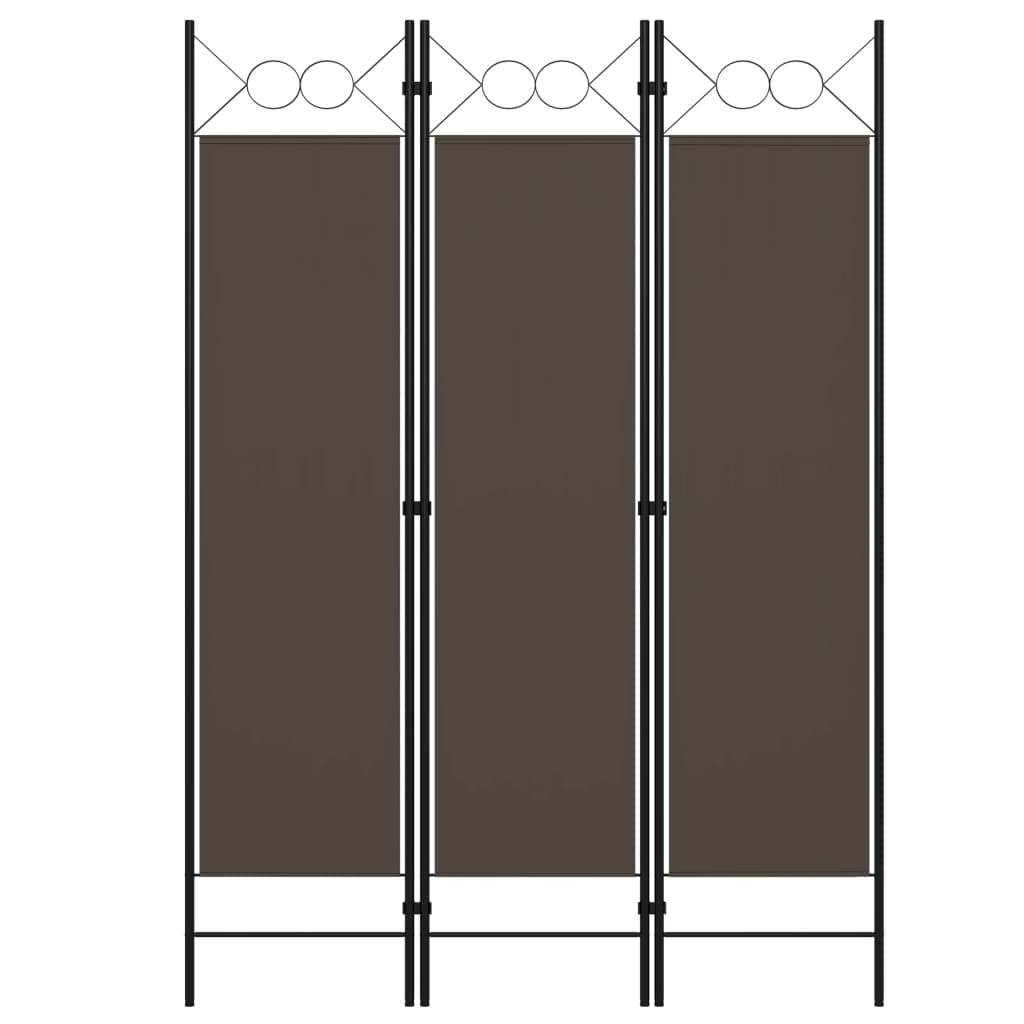 Cloison de séparation 3 panneaux Anthracite 120x180 cm Séparateurs de pièces vidaXL   