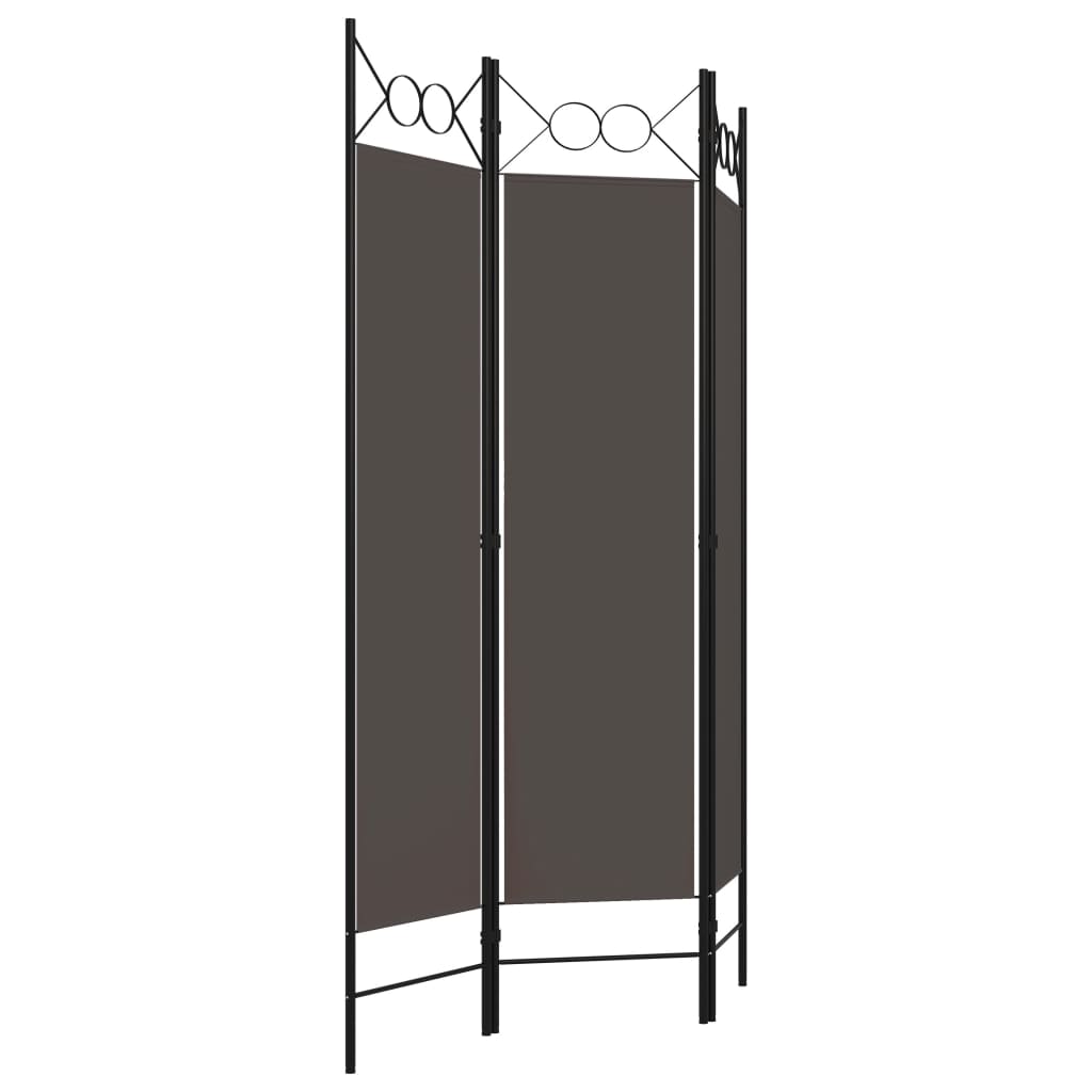 Cloison de séparation 3 panneaux Anthracite 120x180 cm Séparateurs de pièces vidaXL   