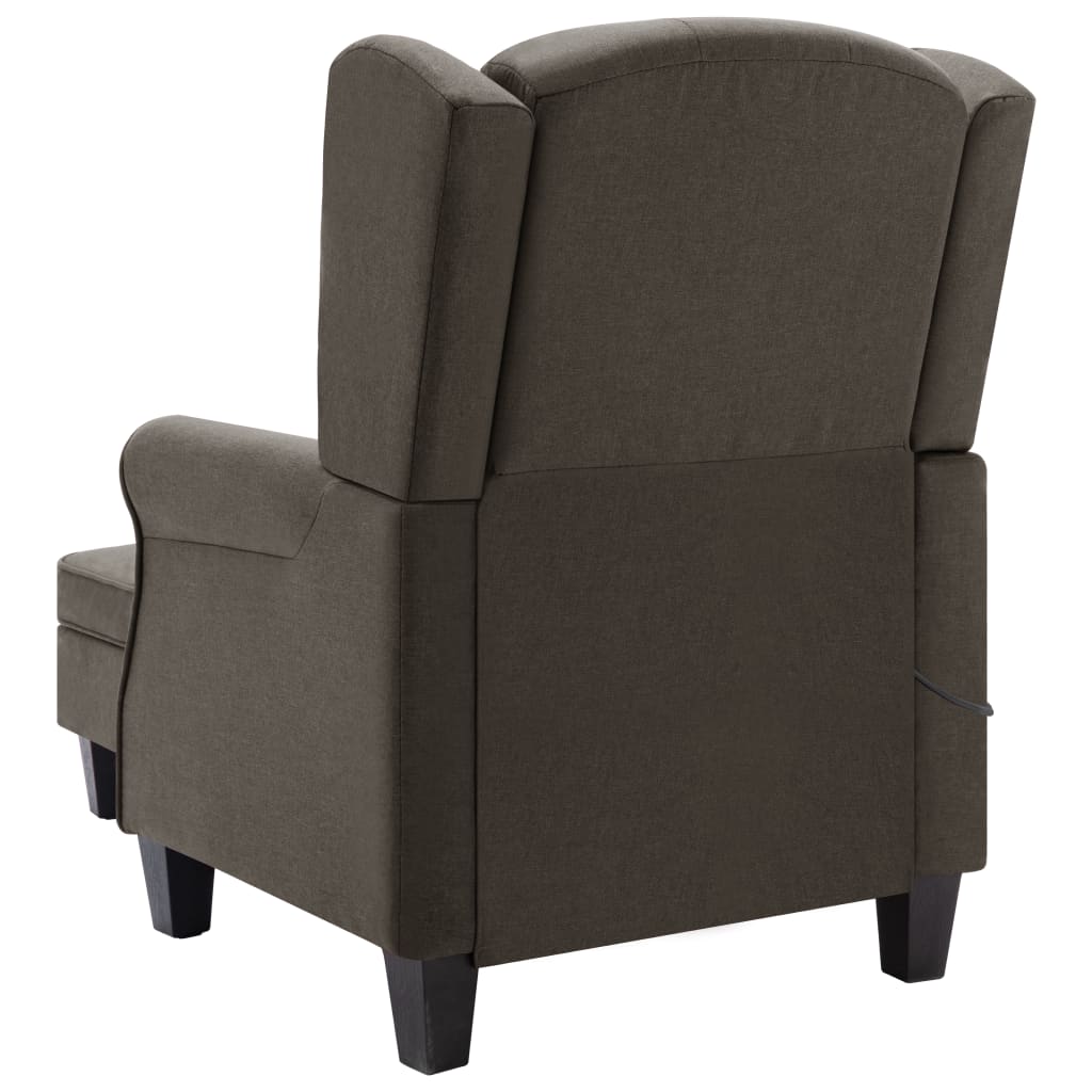 Fauteuil de massage avec repose-pied Taupe Tissu Fauteuils électriques vidaXL   