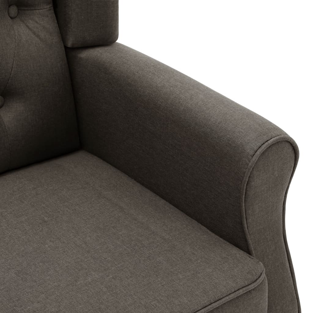 Fauteuil de massage avec repose-pied Taupe Tissu Fauteuils électriques vidaXL   