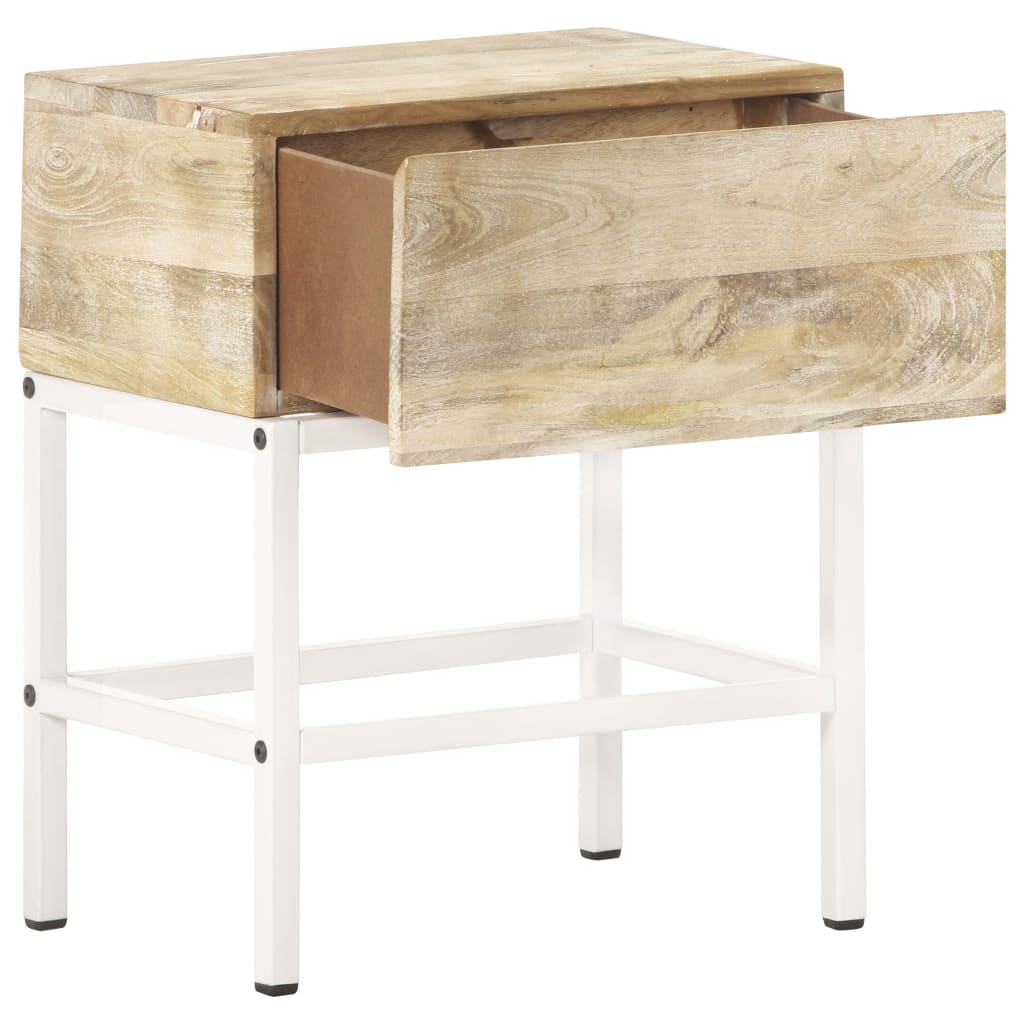 Table de chevet 40x30x50 cm Bois de manguier massif Tables de chevet vidaXL   