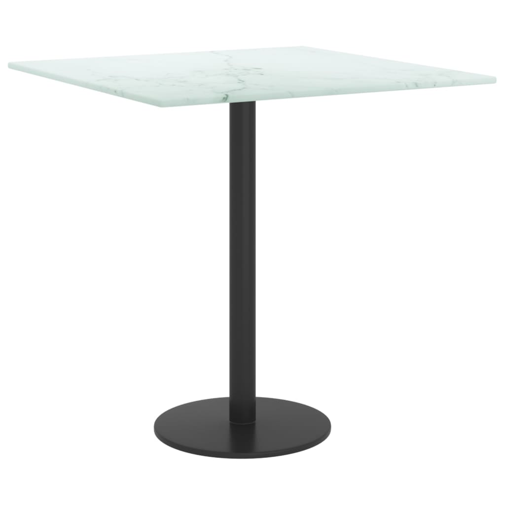 Dessus de table blanc 40x40 cm 6 mm verre trempé design marbre Plateaux de table vidaXL   