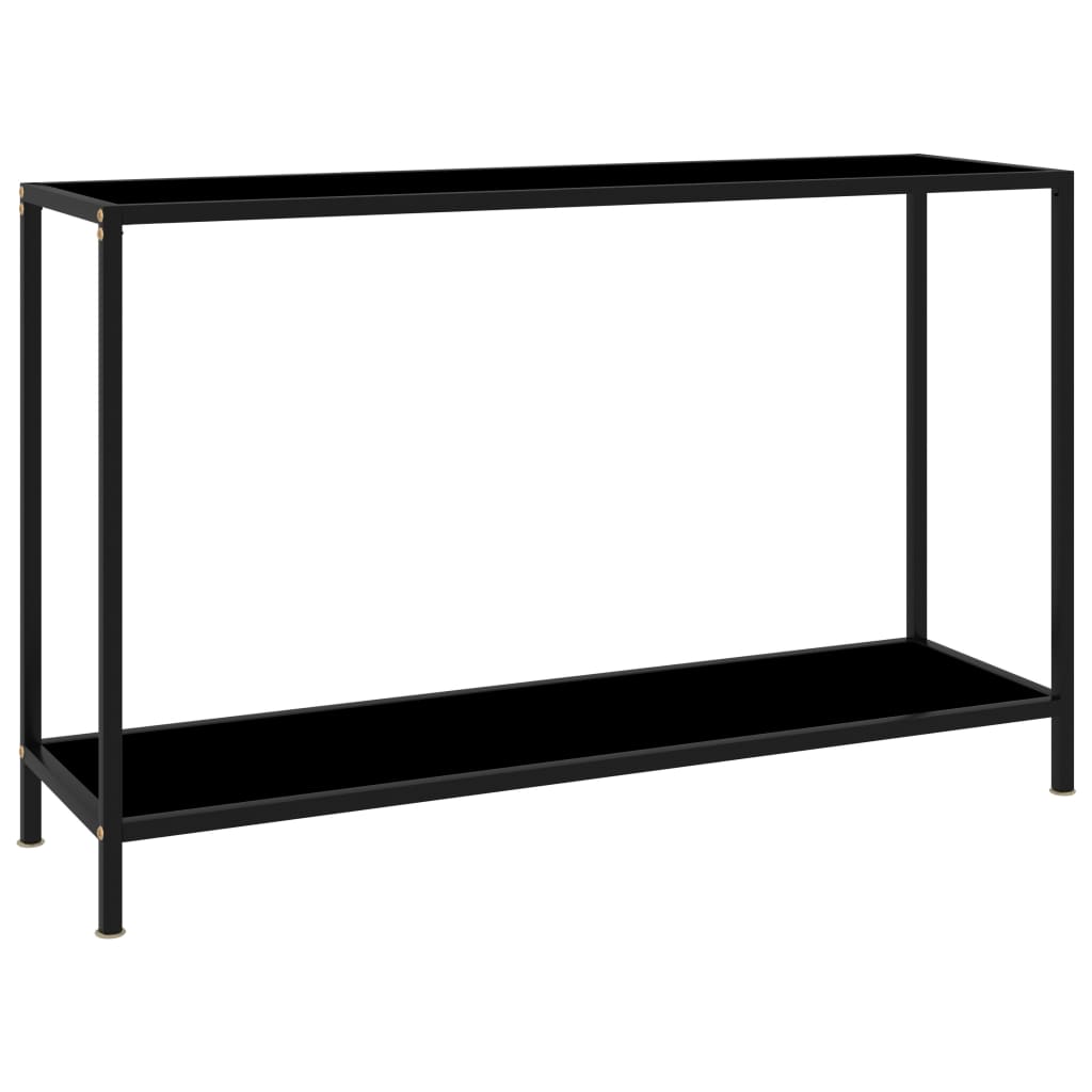 Table console Noir 120x35x75 cm Verre trempé - Xios Store SNC