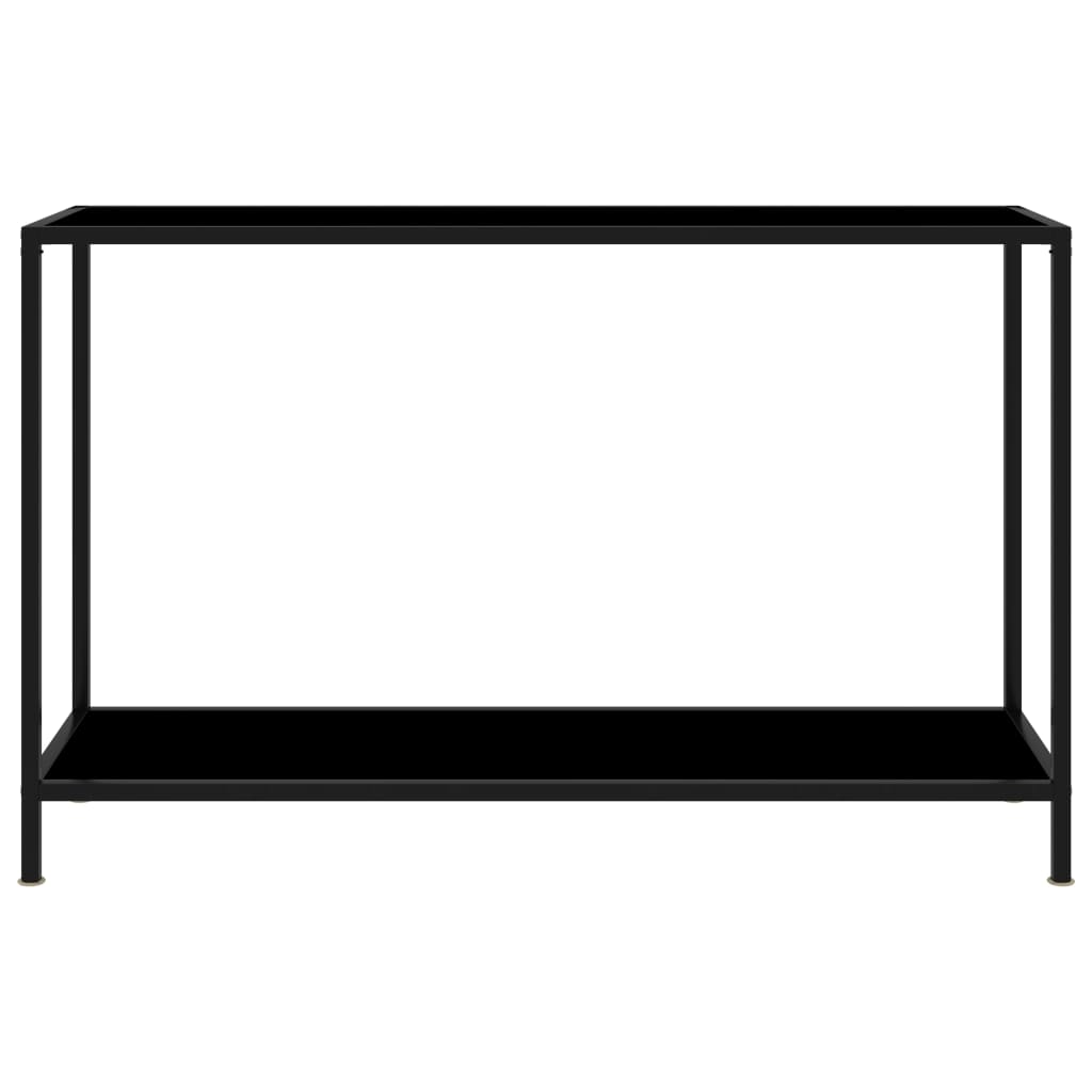 Table console Noir 120x35x75 cm Verre trempé - Xios Store SNC