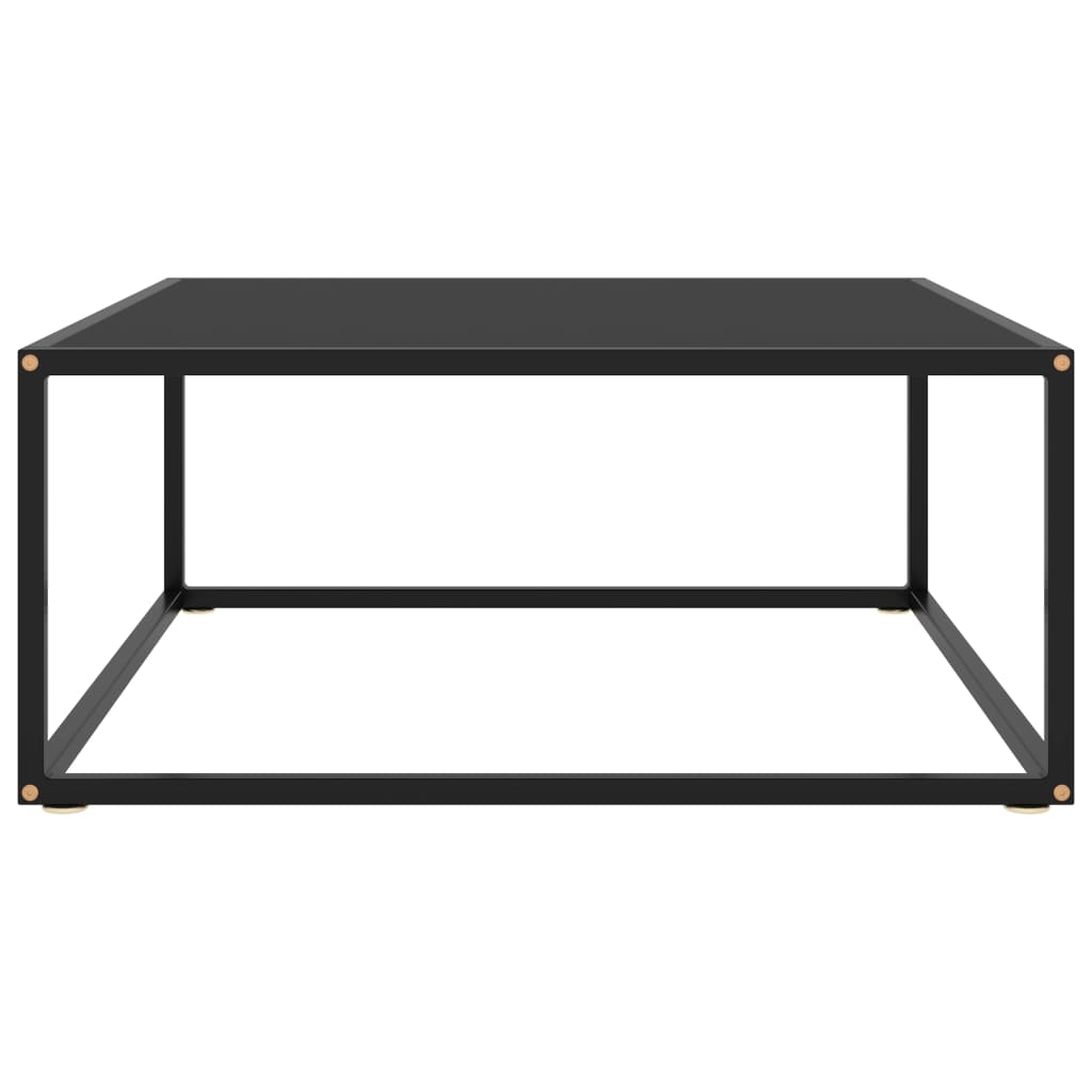 Table basse Noir avec verre noir 80x80x35 cm Tables basses vidaXL   