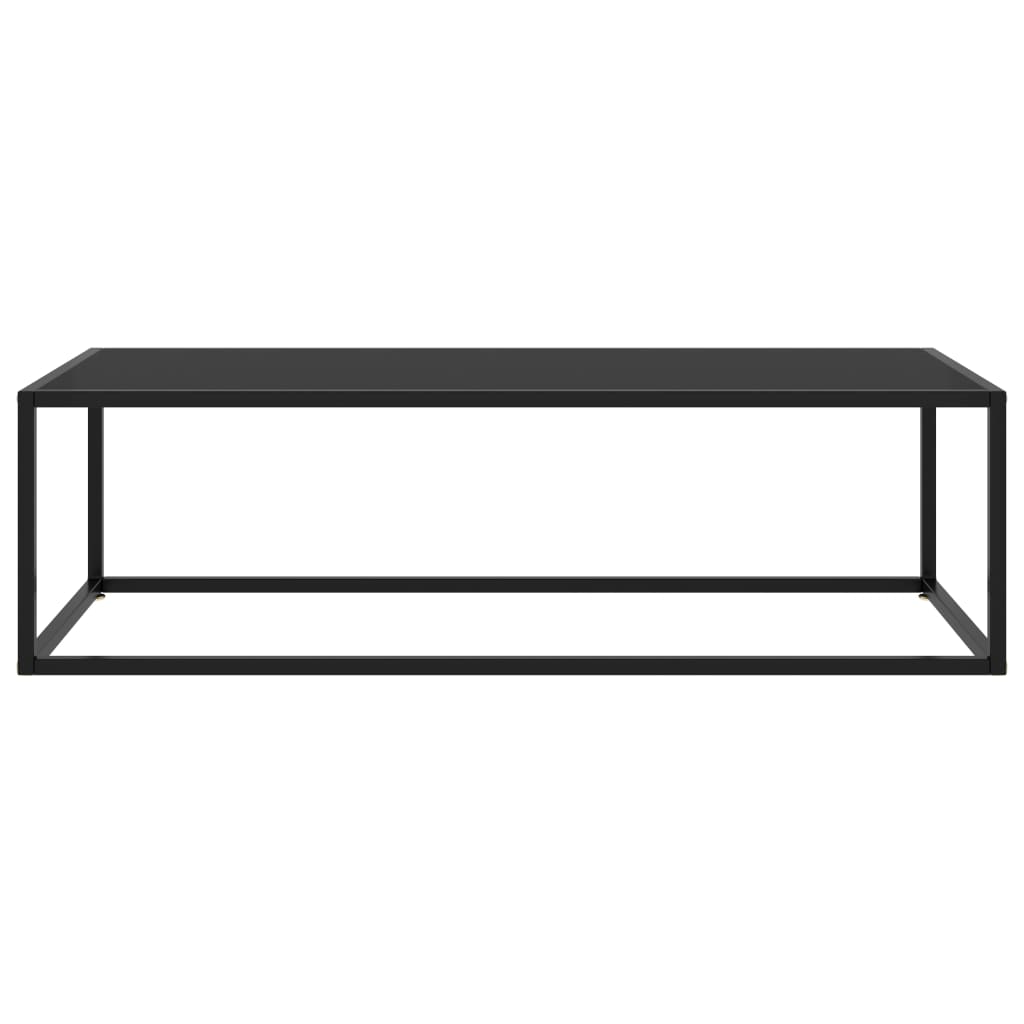 Table basse Noir avec verre noir 120x50x35 cm Tables basses vidaXL   