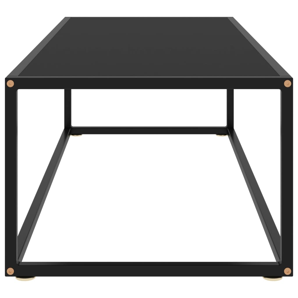 Table basse Noir avec verre noir 120x50x35 cm Tables basses vidaXL   