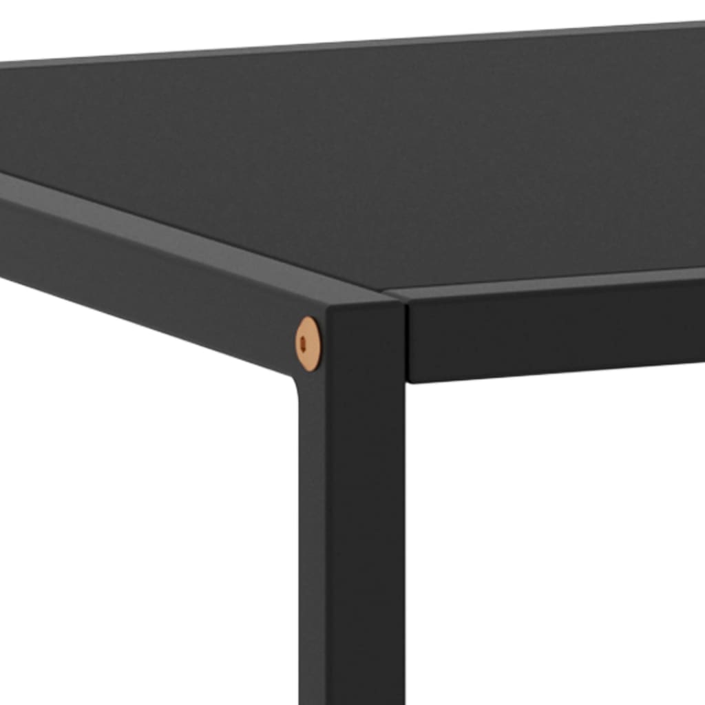 Table basse Noir avec verre noir 120x50x35 cm Tables basses vidaXL   