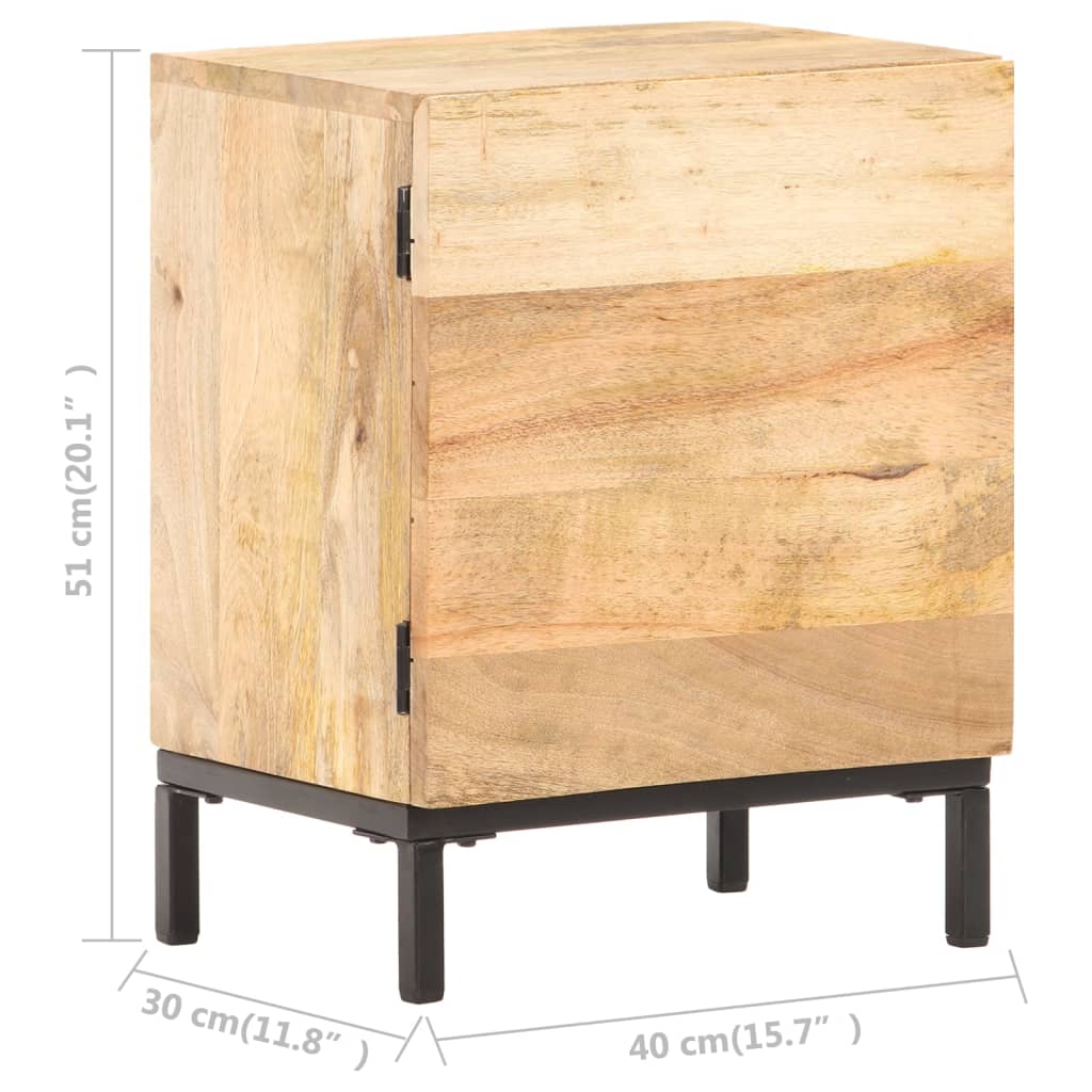 Table de chevet 40x30x51 cm Bois de manguier solide Tables de chevet vidaXL