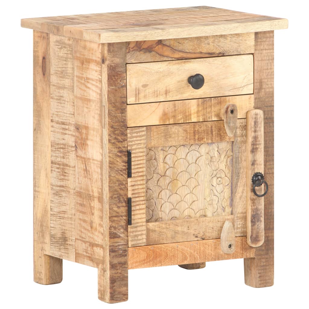 Table de chevet 40x30x50 cm Bois de manguier brut Tables de chevet vidaXL