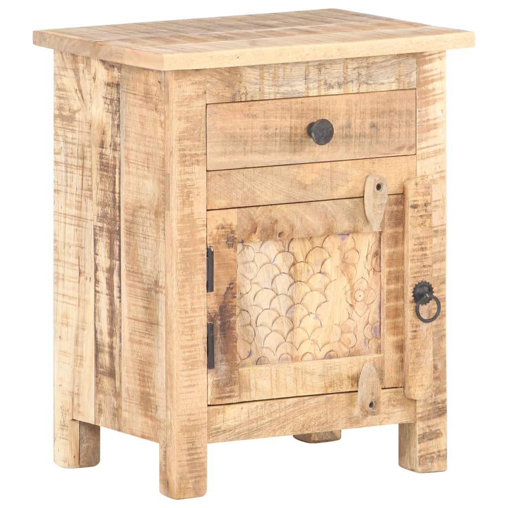 Table de chevet 40x30x50 cm Bois de manguier brut Tables de chevet vidaXL