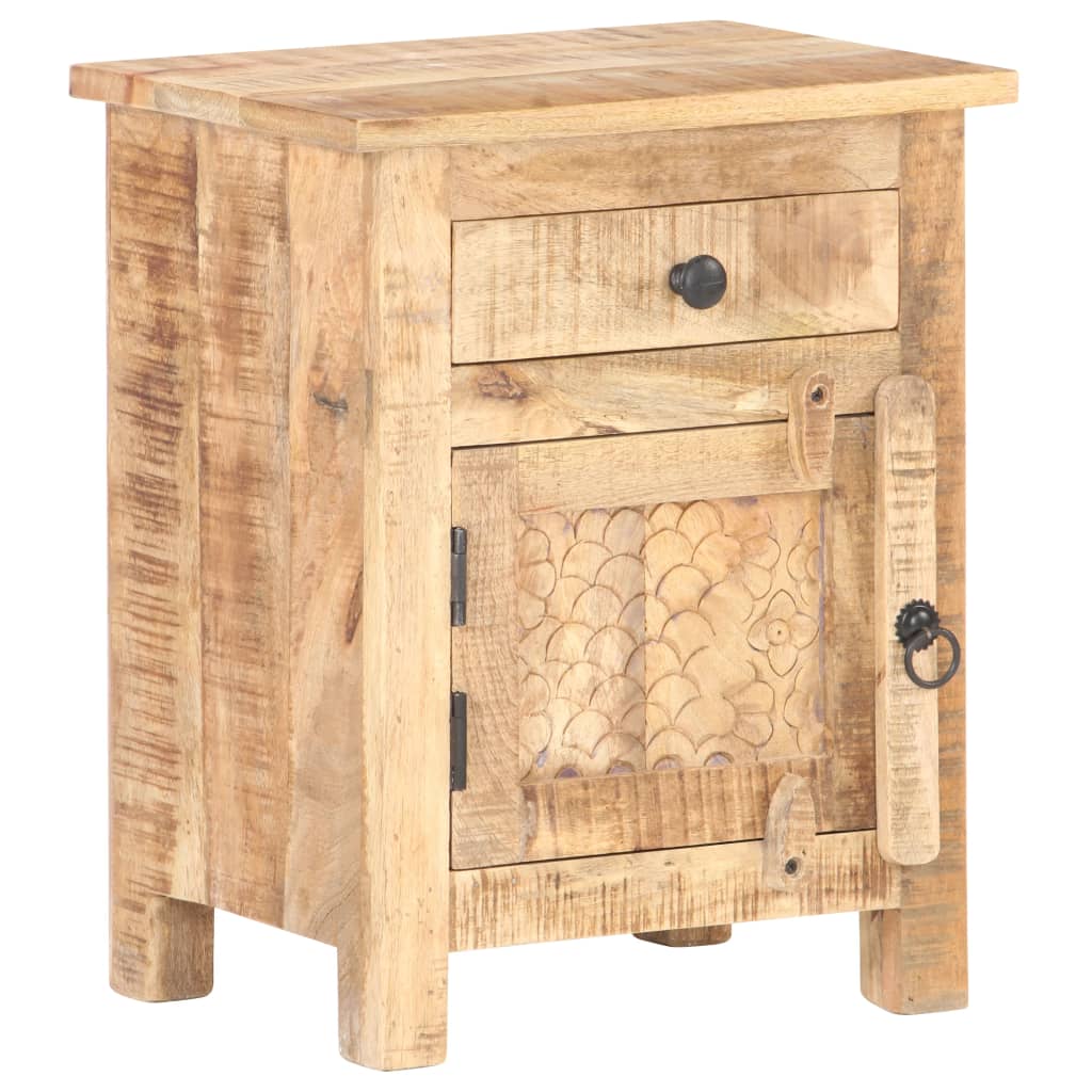 Table de chevet 40x30x50 cm Bois de manguier brut Tables de chevet vidaXL