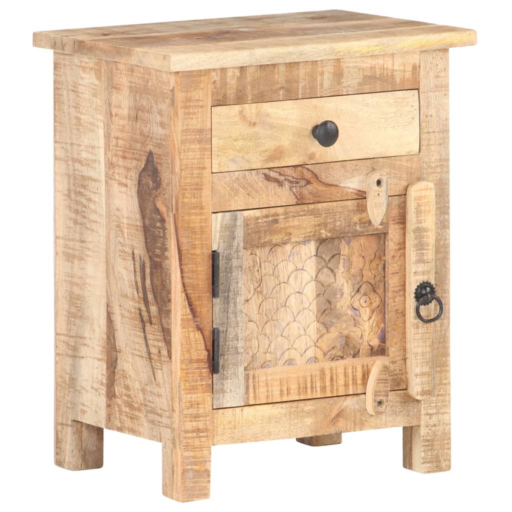 Table de chevet 40x30x50 cm Bois de manguier brut Tables de chevet vidaXL