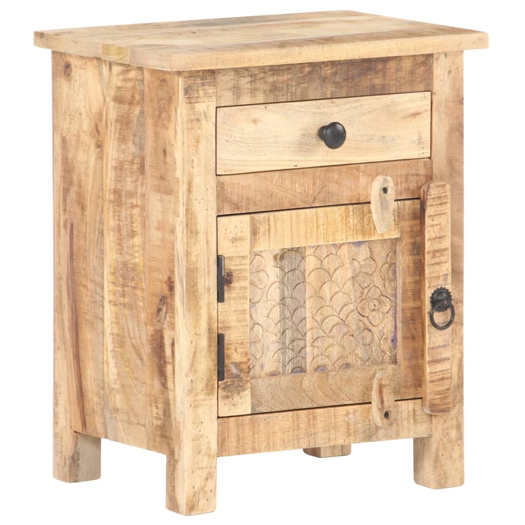 Table de chevet 40x30x50 cm Bois de manguier brut Tables de chevet vidaXL