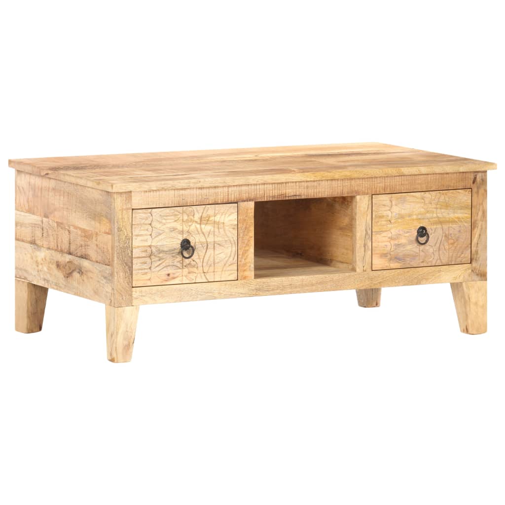 Table basse 100x55x40 cm Bois de manguier brut Tables basses vidaXL