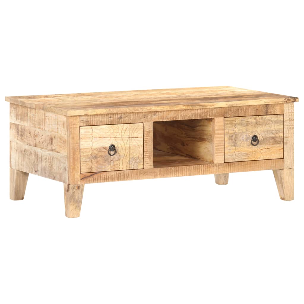 Table basse 100x55x40 cm Bois de manguier brut Tables basses vidaXL