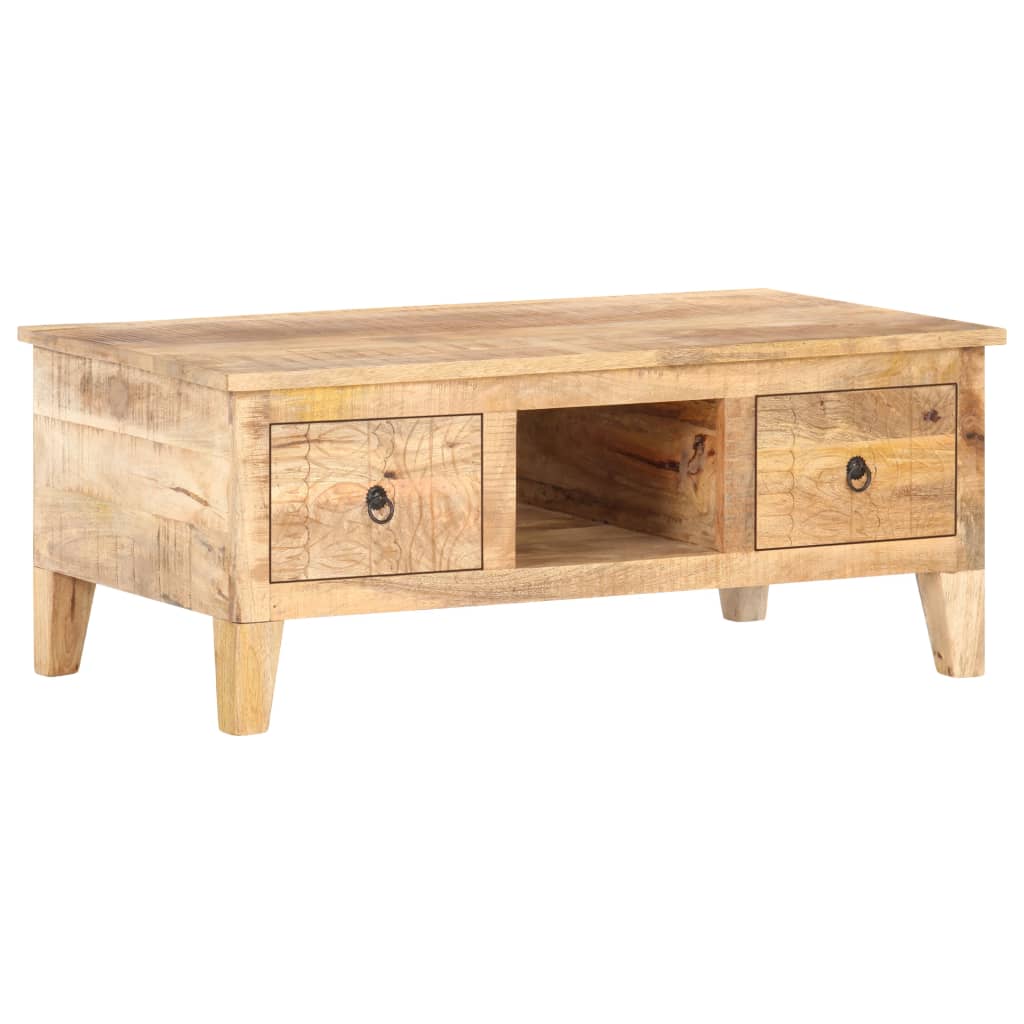 Table basse 100x55x40 cm Bois de manguier brut Tables basses vidaXL