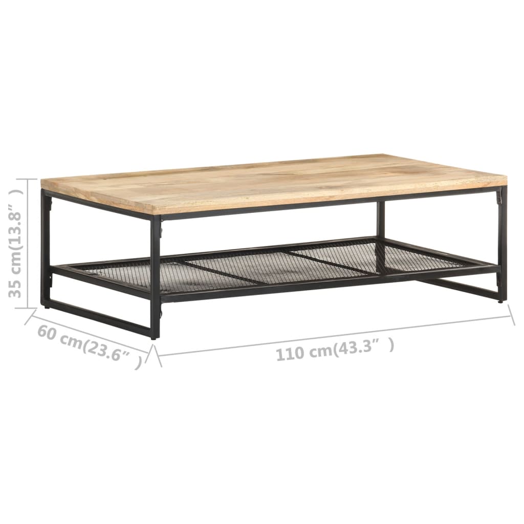 Table basse 110x60x35 cm Bois de manguier massif Tables basses vidaXL