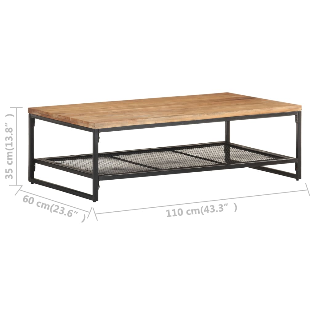 Table basse 110x60x35 cm Bois d'acacia massif Tables basses vidaXL