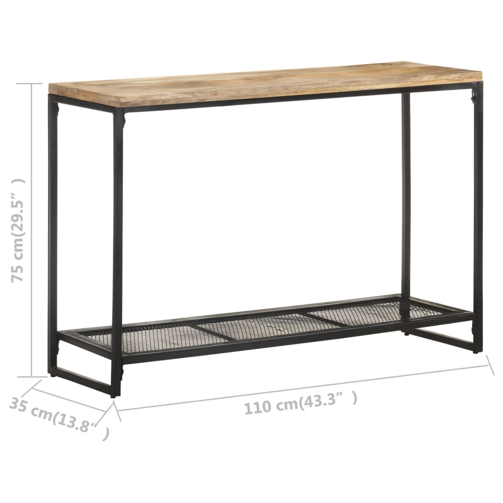 Table console 110x35x75 cm Bois de manguier massif Tables d'appoint vidaXL