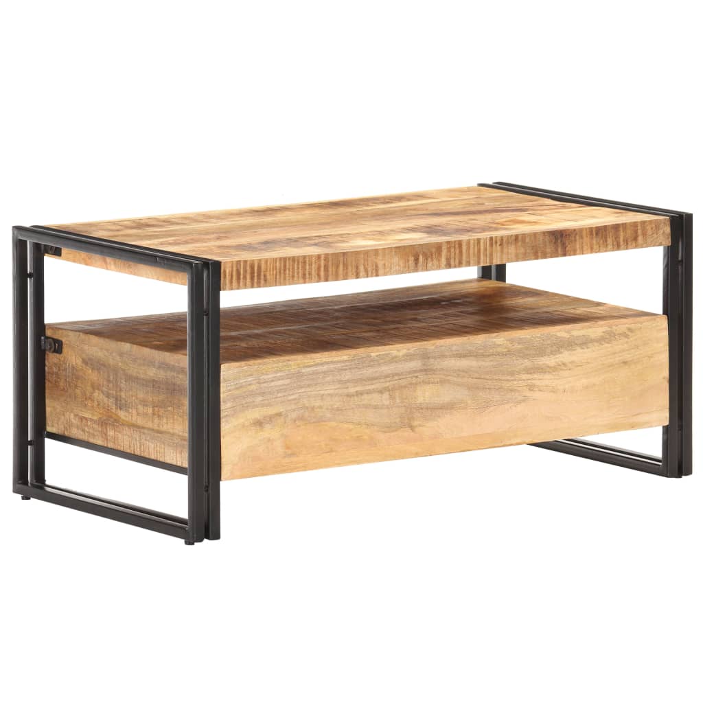 Table basse 100x55x45 cm Bois de manguier brut Tables basses vidaXL