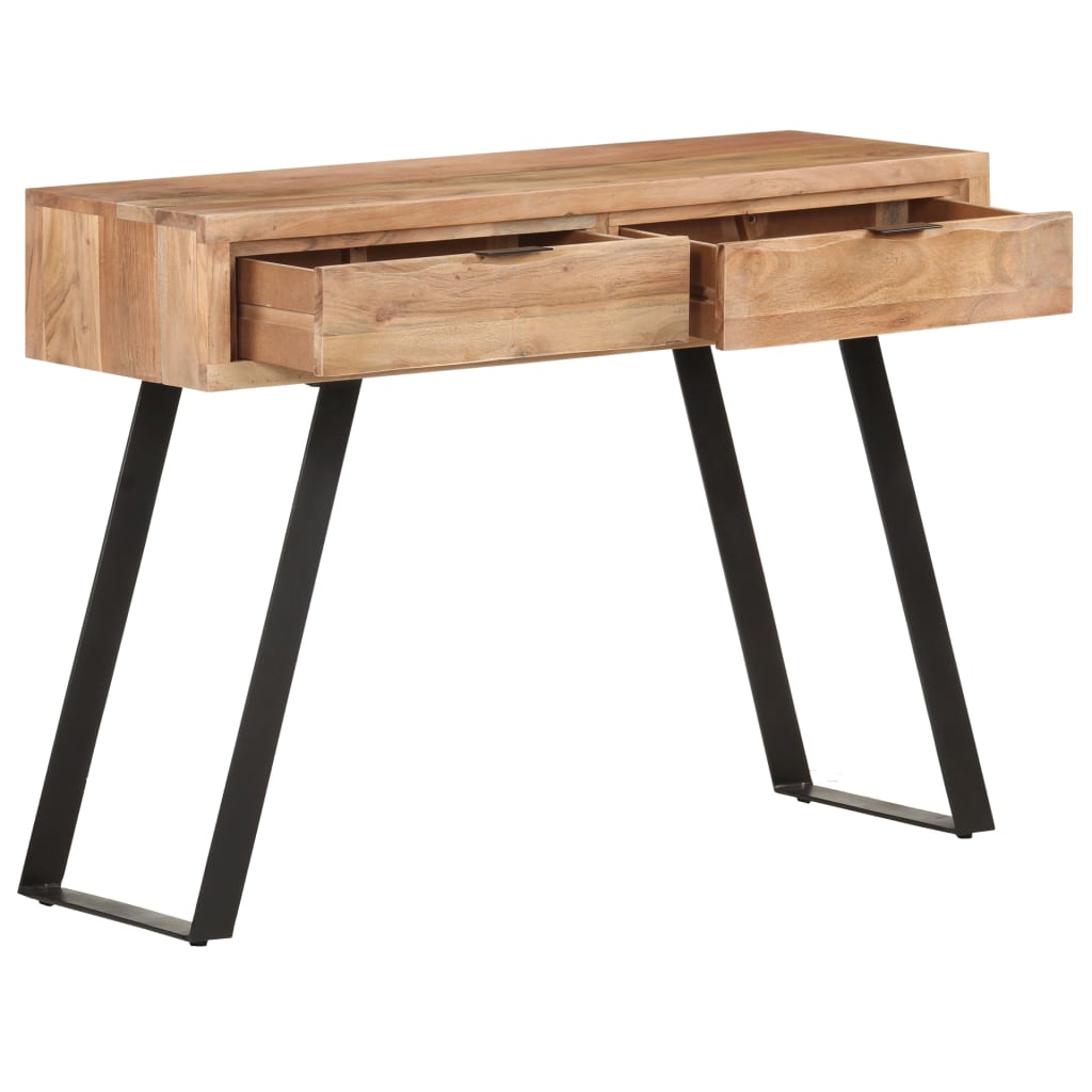 Table console 100x35x76 cm Bois d'acacia avec bord naturel Tables d'appoint vidaXL