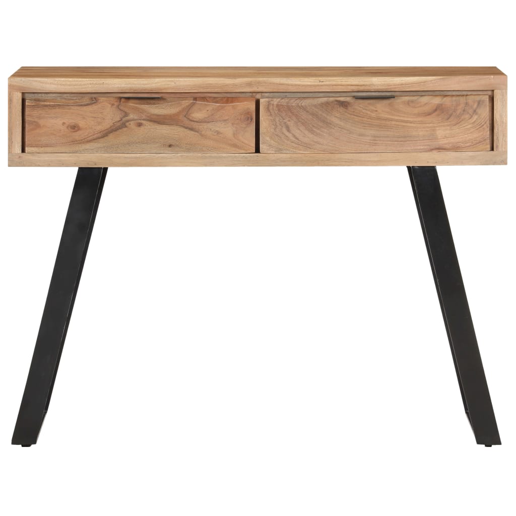 Table console 100x35x76 cm Bois d'acacia avec bord naturel Tables d'appoint vidaXL