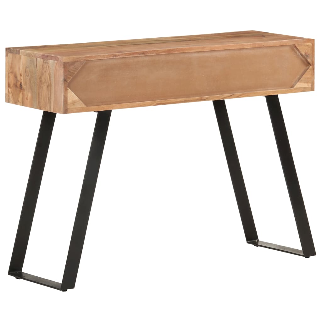 Table console 100x35x76 cm Bois d'acacia avec bord naturel Tables d'appoint vidaXL