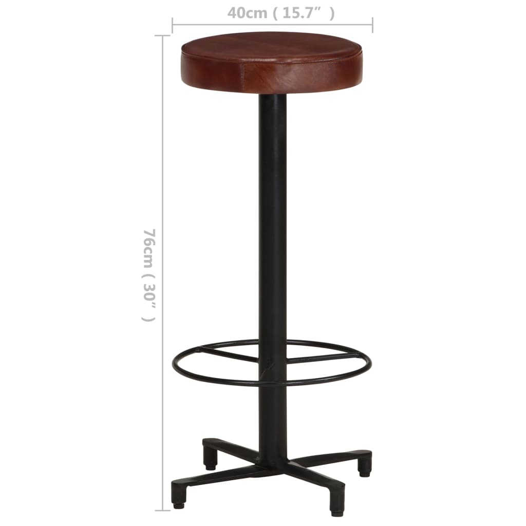 Tabourets de bar lot de 2 76 cm cuir véritable Tabourets de bar vidaXL