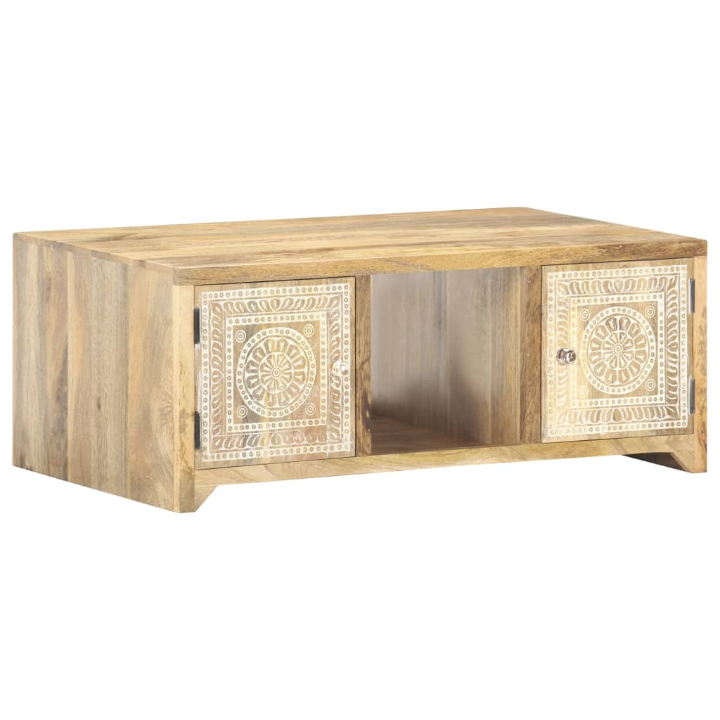 Table basse 90x50x35 cm Bois solide de manguier Tables basses vidaXL