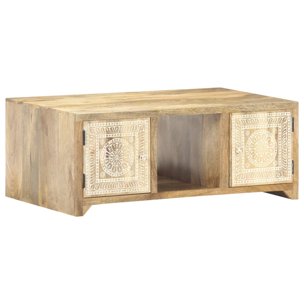 Table basse 90x50x35 cm Bois solide de manguier Tables basses vidaXL