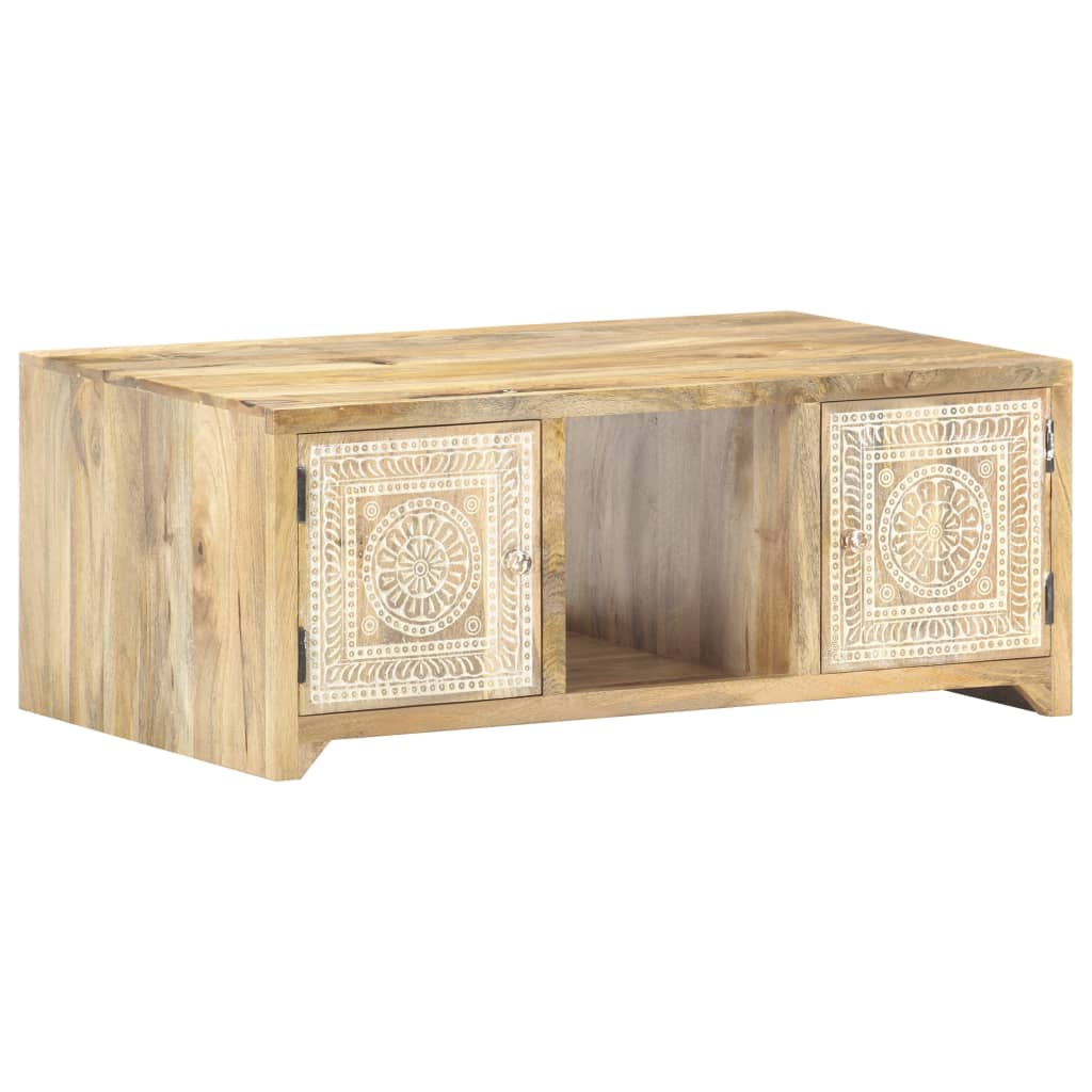 Table basse 90x50x35 cm Bois solide de manguier Tables basses vidaXL