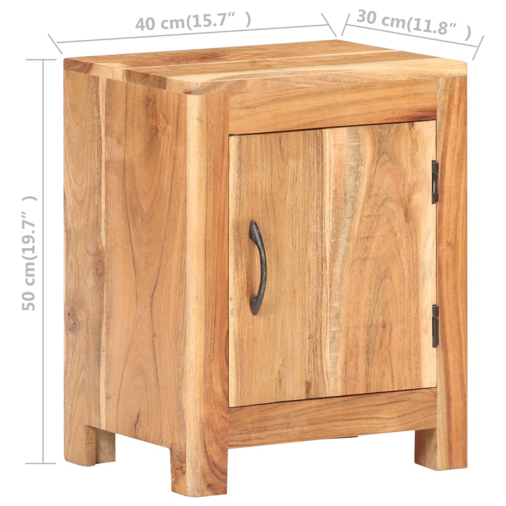 Table de chevet 40x30x50 cm Bois d'acacia massif Tables de chevet vidaXL   