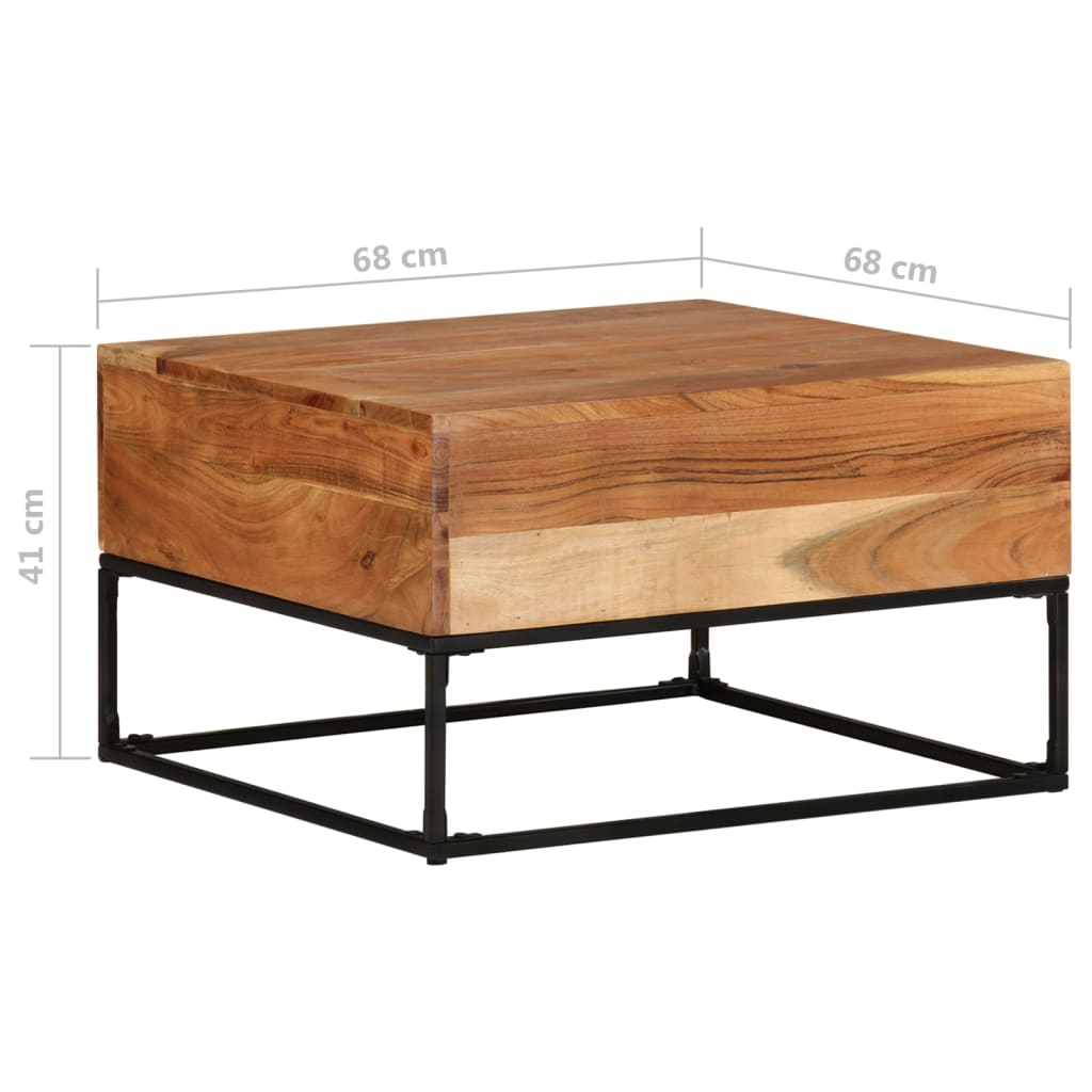 Table basse 68x68x41 cm Bois d'acacia solide Tables basses vidaXL