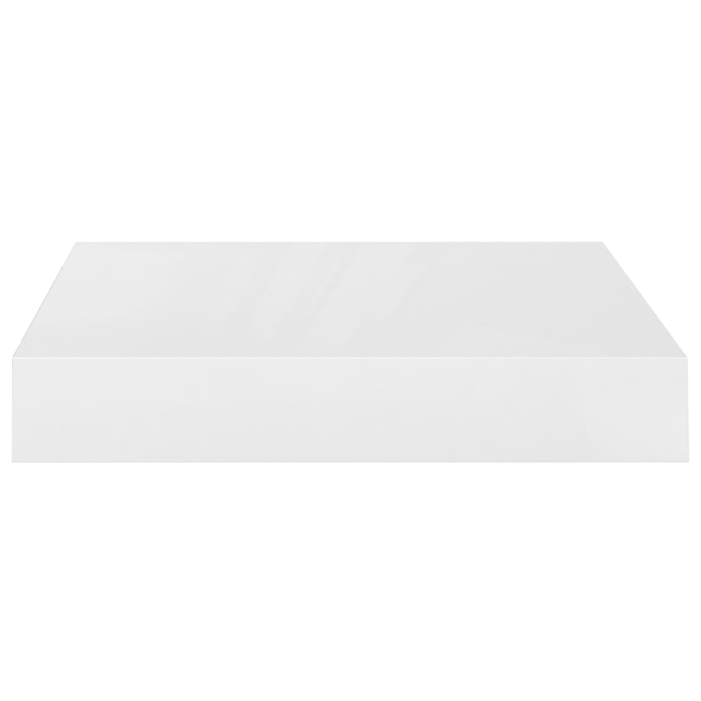 Étagère murale flottante 2 pcs Blanc brillant 23x23,5x3,8cm MDF Étagères murales & corniches vidaXL   