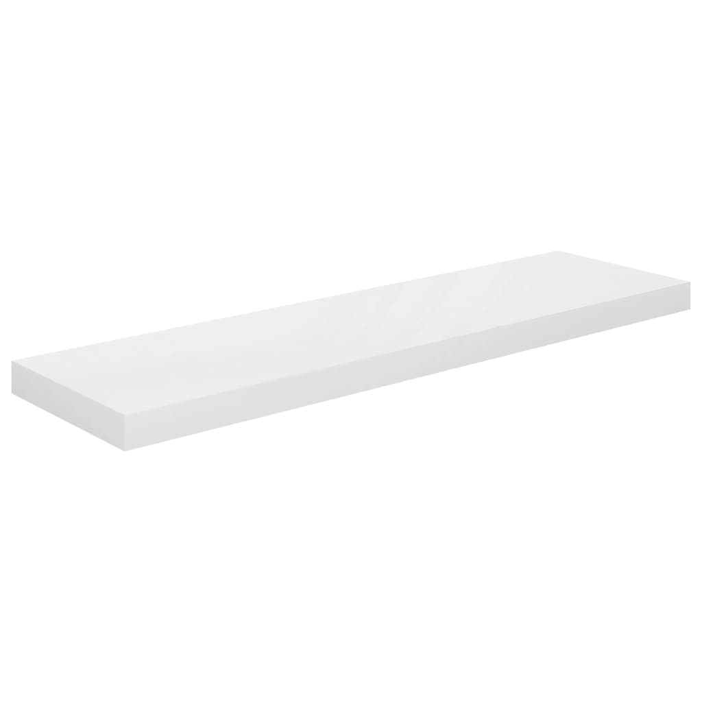 Étagère murale flottante Blanc brillant 90x23,5x3,8 cm MDF Étagères murales & corniches vidaXL   