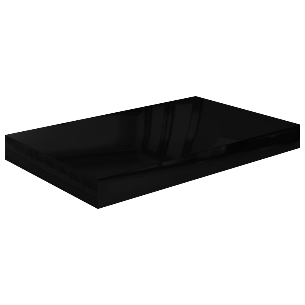 Étagère murale flottante Noir brillant 40x23x3,8 cm MDF Étagères murales & corniches vidaXL   