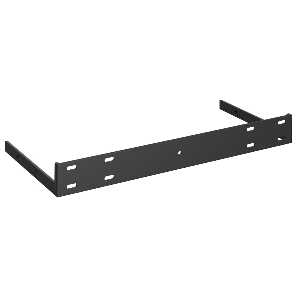 Étagère murale flottante 2 pcs Noir brillant 50x23x3,8 cm MDF Étagères murales & corniches vidaXL   