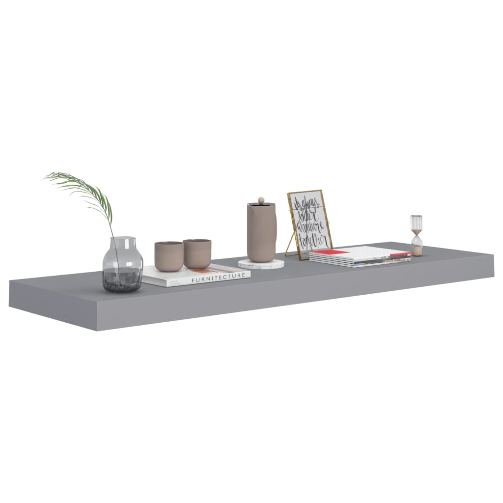 Étagère flottante murale gris 80x23,5x3,8 cm MDF Étagères murales & corniches vidaXL   