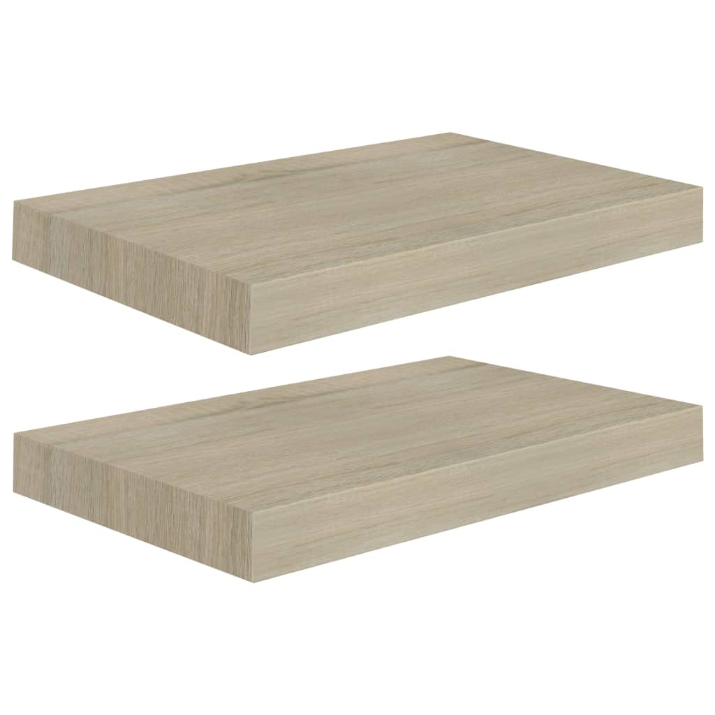 Étagères murales flottantes 2 pcs chêne 40x23x3,8 cm MDF - Xios Store SNC