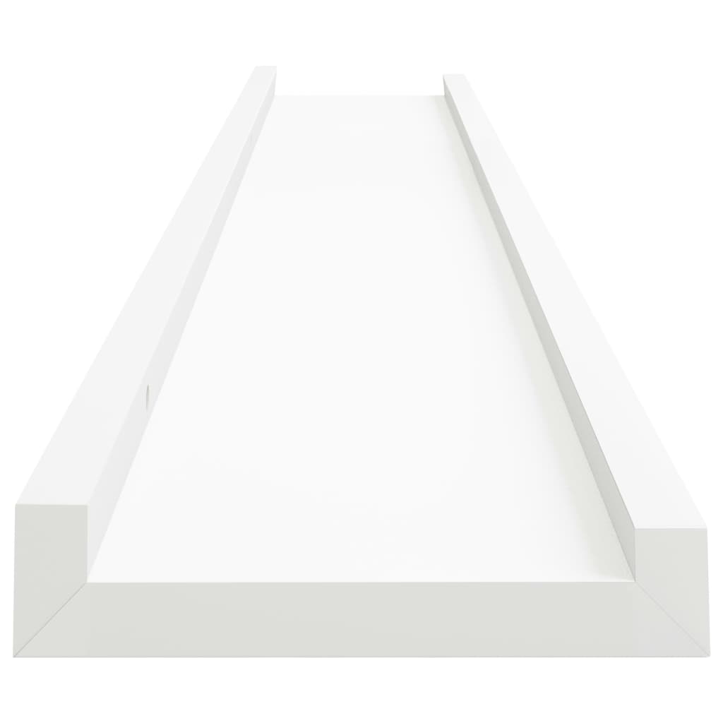 Étagères à rebord pour cadre photo 2 pcs Blanc 80x9x3 cm MDF Étagères murales & corniches vidaXL   