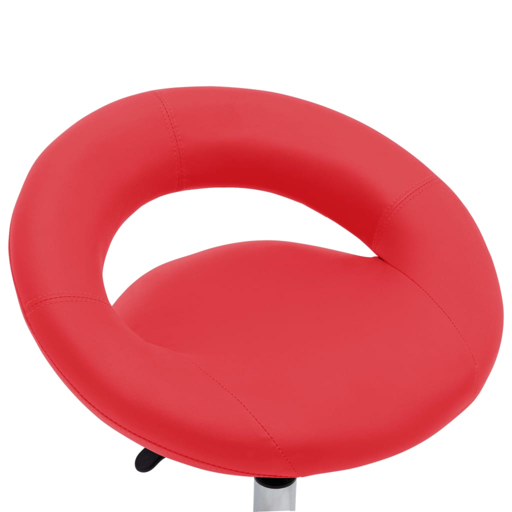 Chaise de travail roulante Rouge Similicuir Chaises de bureau vidaXL   